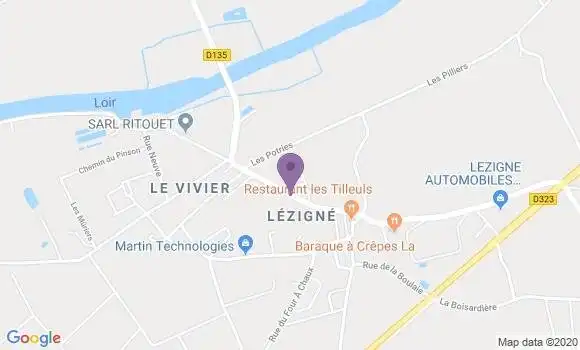 Localisation Lezigne Bp - 49430
