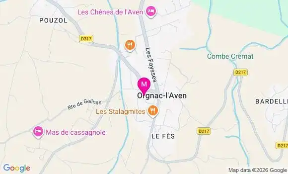 Localisation Orgnac l