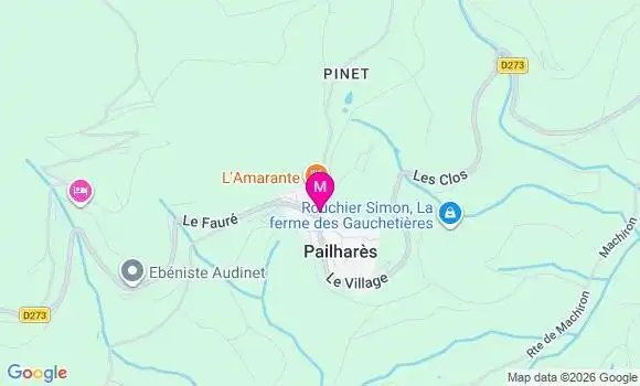 Localisation Pailhares - 07410