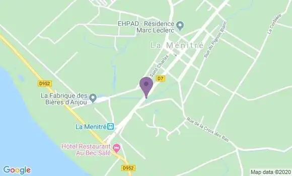 Localisation La Menitre Bp - 49250