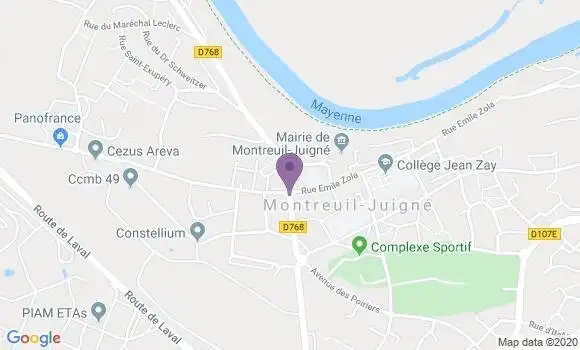Localisation Montreuil Juigne - 49460