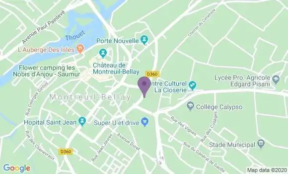 Localisation Montreuil Bellay - 49260