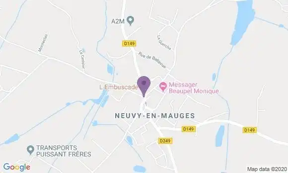Localisation Neuvy En Mauges Ap - 49120