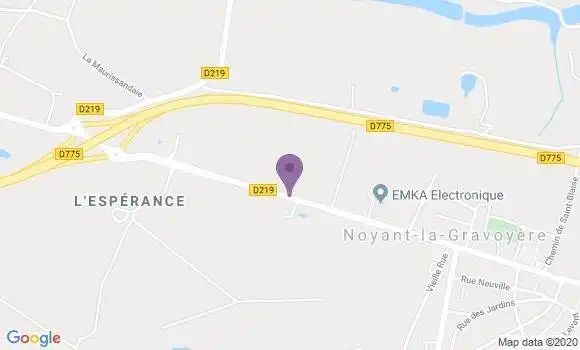 Localisation Noyant la Gravoyere Bp - 49520