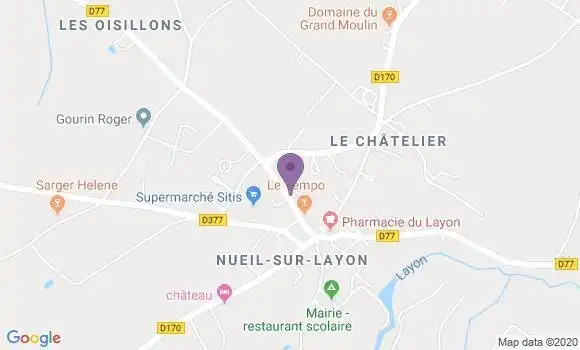 Localisation Nueil sur Layon Bp - 49560