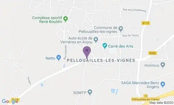 Localisation Pellouailles les Vignes Bp - 49112