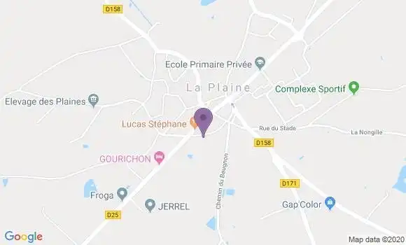 Localisation La Plaine Ap - 49360