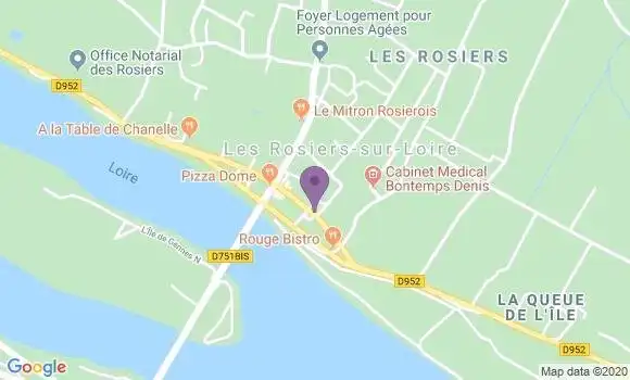 Localisation Les Rosiers sur Loire Bp - 49350