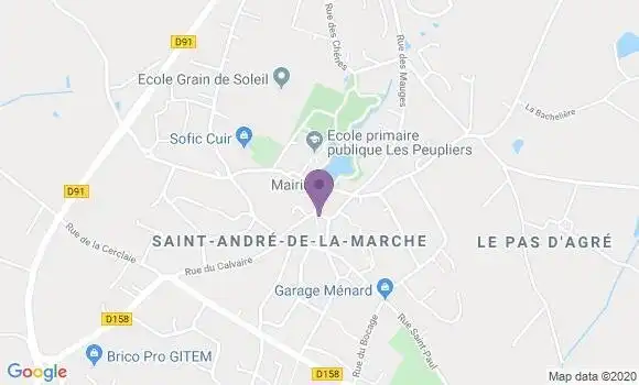 Localisation Saint Andre de la Marche Bp - 49450