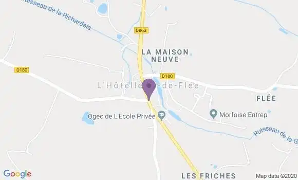 Localisation L Hotellerie de Flee Ap - 49500