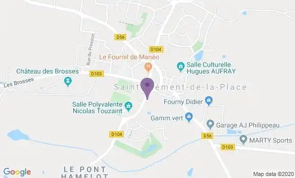 Localisation St Clement de la Place Ap - 49370