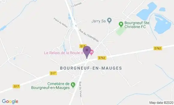 Localisation Bourgneuf En Mauges Ap - 49290