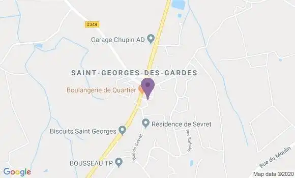 Localisation Saint Georges des Gardes Ap - 49120