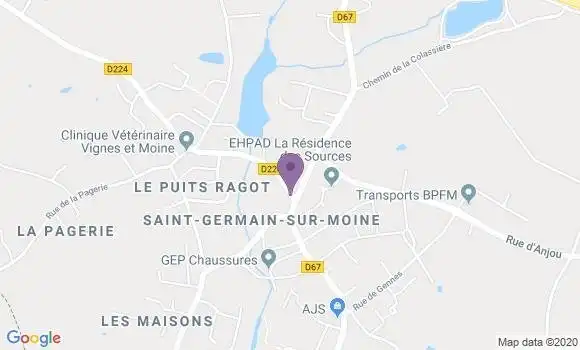Localisation Saint Germain sur Moine Bp - 49230