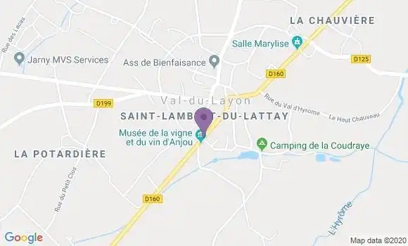 Localisation Saint Lambert du Lattay Bp - 49750