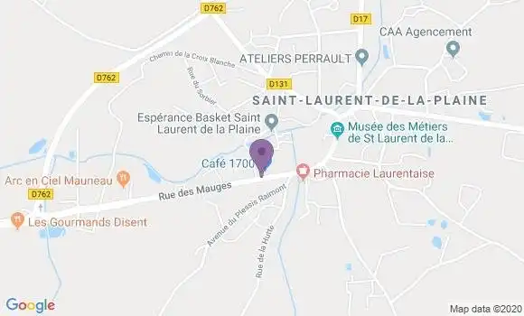 Localisation Saint Laurent de la Plaine Ap - 49290