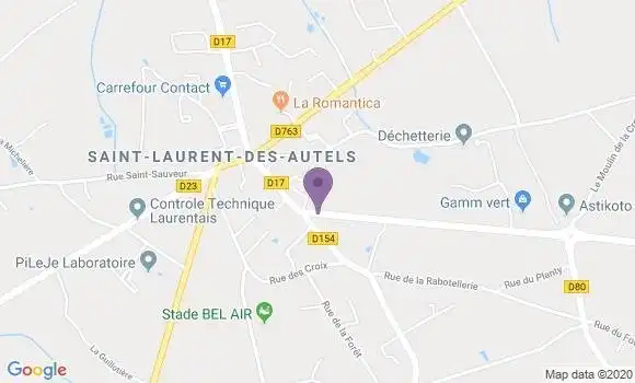 Localisation Saint Laurent des Autels Bp - 49270