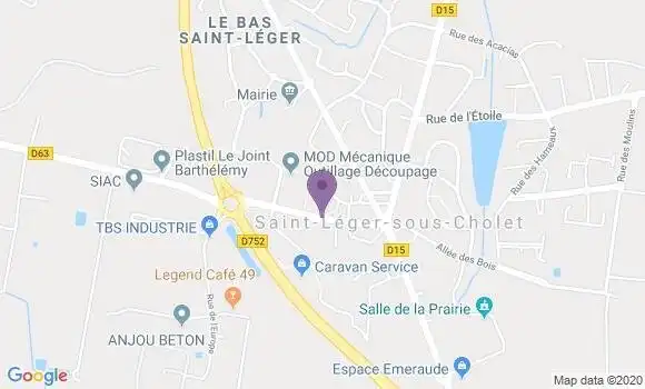 Localisation Saint Leger sous Cholet Bp - 49280