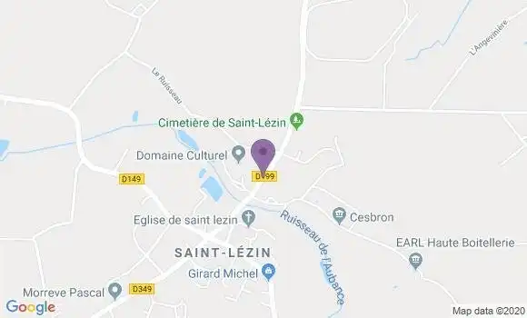 Localisation Saint Lezin Ap - 49120