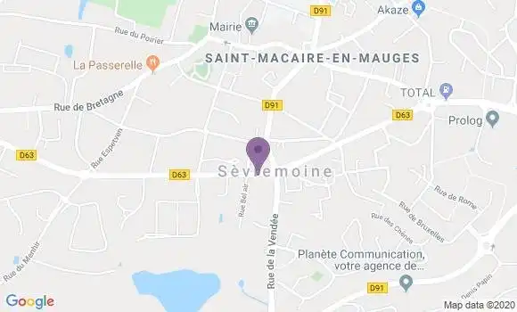 Localisation Saint Macaire En Mauges - 49450