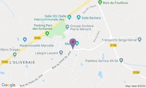 Localisation St Martin du Fouilloux Ap - 49170
