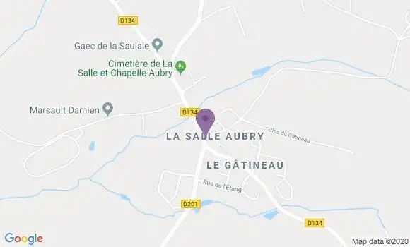 Localisation La Salle et Chapelle Aubry Ap - 49110
