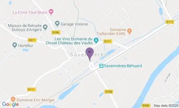 Localisation Savennieres Bp - 49170