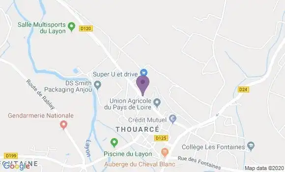 Localisation Thouarce - 49380