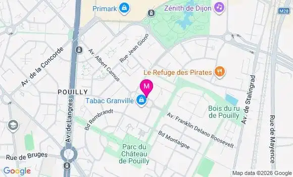 Localisation Dijon Granville - 21000
