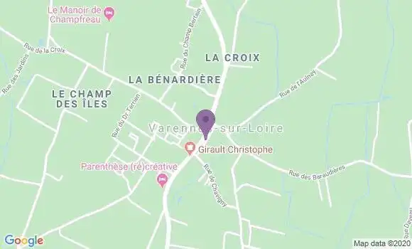 Localisation Varennes sur Loire Bp - 49730