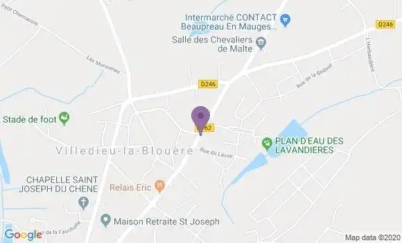 Localisation Villedieu la Blouere Bp - 49450
