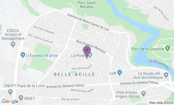 Localisation Angers Belle Beille - 49000