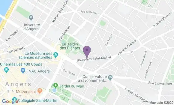 Localisation Angers St Michel - 49100