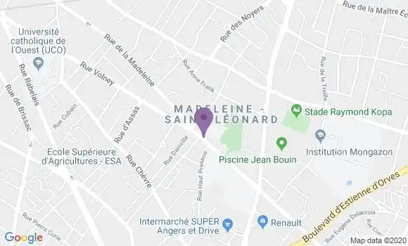 Localisation Angers Madeleine Bp - 49000
