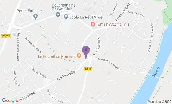 Localisation Bouchemaine Pruniers Bp - 49080