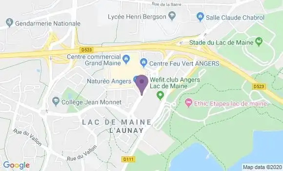 Localisation Angers Grand Maine Bp - 49000