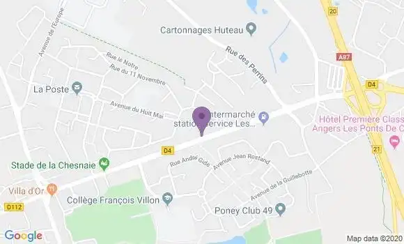 Localisation Les Ponts de Ce la Chesnaie Bp - 49130