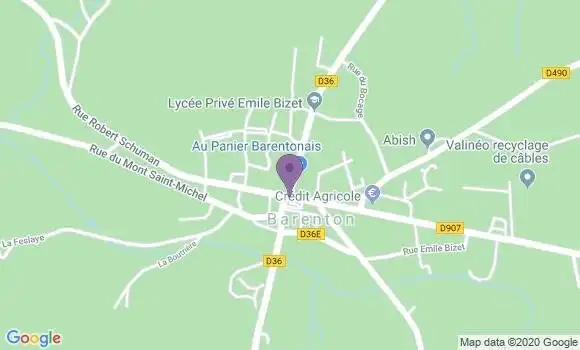 Localisation Barenton - 50720