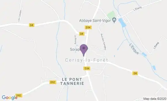 Localisation Cerisy la Foret Bp - 50680