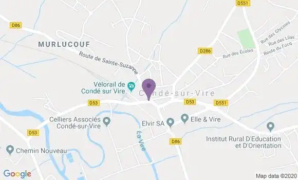 Localisation Conde sur Vire Bp - 50890