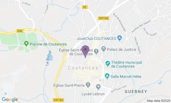 Localisation Coutances - 50200
