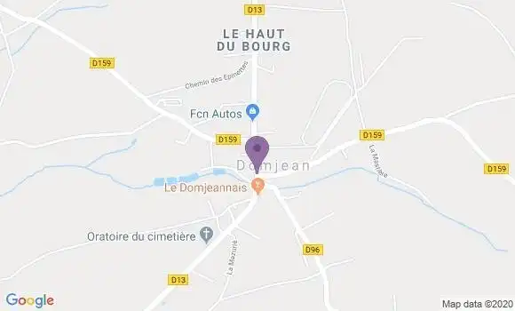 Localisation Domjean Ap - 50420