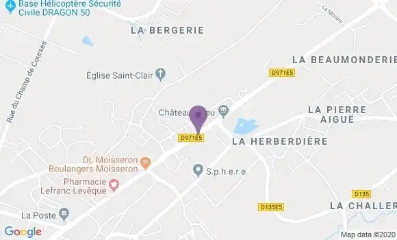 Localisation Donville les Bains Bp - 50350