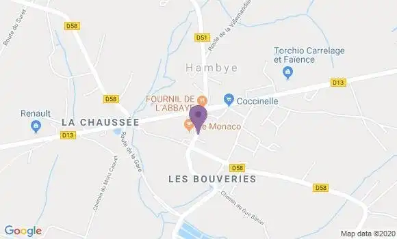 Localisation Hambye Bp - 50450