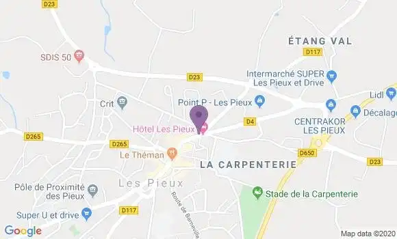 Localisation Les Pieux - 50340