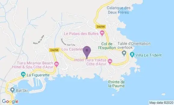Localisation Theoule sur Mer Miramar Ap - 06590