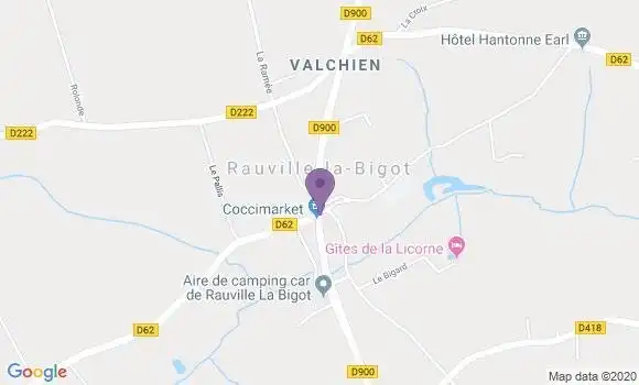 Localisation Rauville la Bigot Bp - 50260