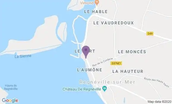 Localisation Regneville sur Mer Bp - 50590