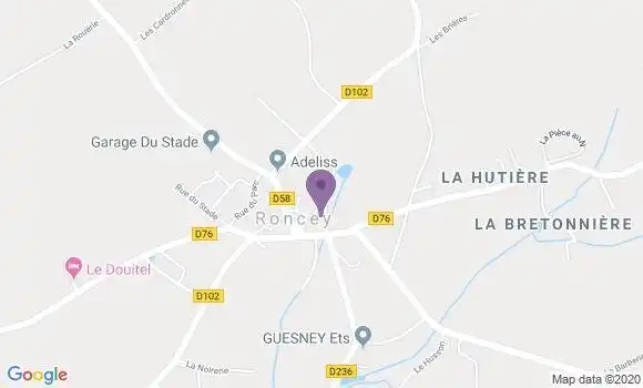 Localisation Roncey Bp - 50210