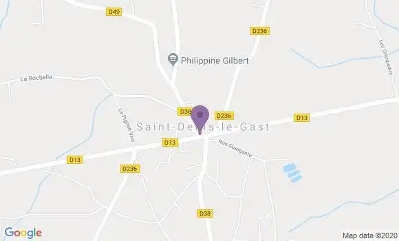 Localisation Saint Denis le Gast Ap - 50450